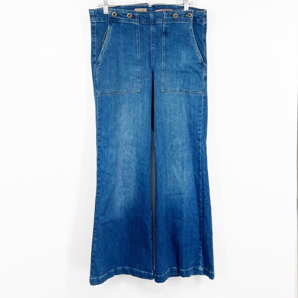 Pilcro by Anthropologie The Kit High-Rise Wide-Leg Utility Trouser Jeans